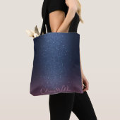 Trendrosa und schwarzer Glitzer Personalisiert Tasche (Von Nahem)