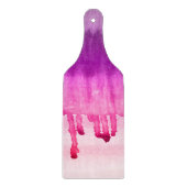 Trendrosa Violet Wasserfarbe Abstrakt Ombre Schneidebrett (Vorderseite)