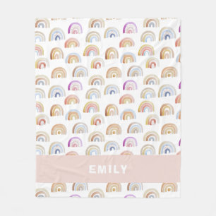 Trendrosa Watercolor Rainbow Fleecedecke