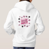 Trendrosa Wavy Retro Text Good Vibes nur Niedlich Hoodie (Rückseite)