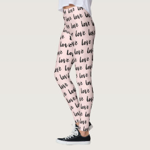 Trendrot-schwarz-pink-farbene Typografie der schwa Leggings