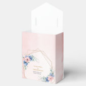 Trendrot und blauer Eukalyptus-Goldrahmen Geschenkschachtel (Geöffnet)