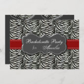 Trendroter Junggeselinnen-Abschied Einladungen (Vorne/Hinten)