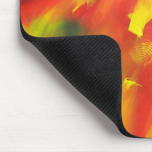 Trendrotes Gelbgrün-Template Moderne Abstrakt Mousepad (Ecke)