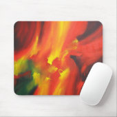 Trendrotes Gelbgrün-Template Moderne Abstrakt Mousepad (Mit Mouse)