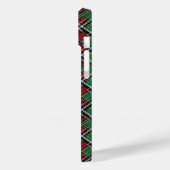 Trendrotes und grünes Weihnachtsmuster Kariert Case-Mate iPhone Hülle (Rückseite / Links)