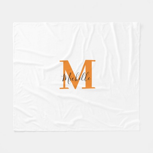 Trends benutzerdefinierte Monogramminitialen und N Fleecedecke (Vorderseite (Horizontal))