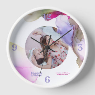 Trends Wall Uhren Moody Watercolor FOTO