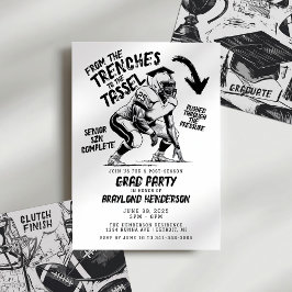 Trends zum Tassel Lineman Football Grad Party Einladung
