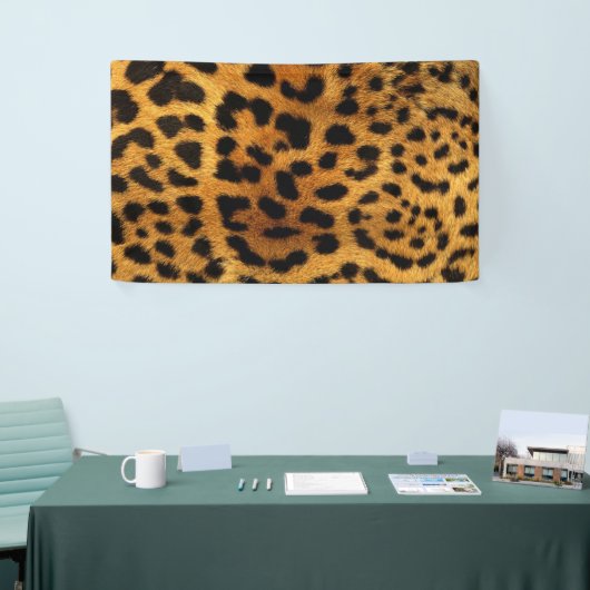 Trendschicker Tiermuster Braunleopard-Druck Banner (Messeveranstaltung)
