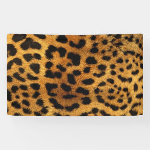 Trendschicker Tiermuster Braunleopard-Druck Banner