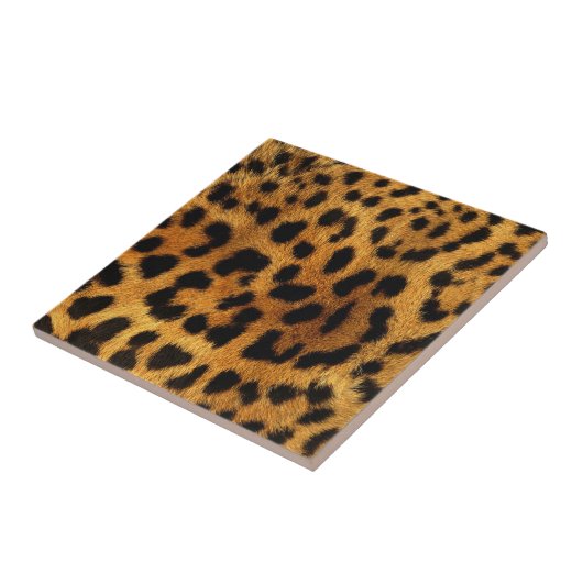 Trendschicker Tiermuster Braunleopard-Druck Fliese (Seite)