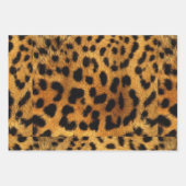 Trendschicker Tiermuster Braunleopard-Druck Geschenkpapier Set (Vorderseite 3)