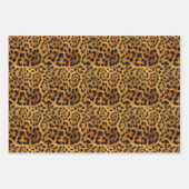 Trendschicker Tiermuster Braunleopard-Druck Geschenkpapier Set (Vorderseite 2)