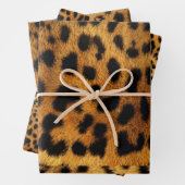 Trendschicker Tiermuster Braunleopard-Druck Geschenkpapier Set (Beispiel)