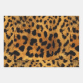 Trendschicker Tiermuster Braunleopard-Druck Geschenkpapier Set (Vorderseite)