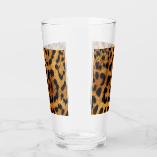 Trendschicker Tiermuster Braunleopard-Druck Glas (Rechts)