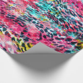 Trendschlange Haut Leopard Tierprint Mischung Nebe Geschenkpapier (Ecke)