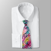 Trendschlange Haut Leopard Tierprint Mischung Nebe Krawatte (Gebunden)