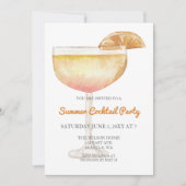 Trendschlichtes, modernes Summer Cocktail Party Einladung (Vorderseite)