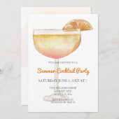Trendschlichtes, modernes Summer Cocktail Party Einladung (Vorne/Hinten)