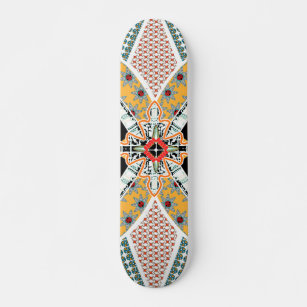 Trendschwarz-gelb-Tribal-Skateboard-Deck Skateboard