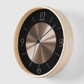 Trendschwarz mit Bronze-Center-Wall-Uhr Uhr (Winkel)
