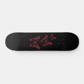 Trendschwarz-rotes Schmetterlingsdeck Skateboard (Horizontal)