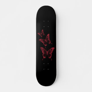 Trendschwarz-rotes Schmetterlingsdeck Skateboard