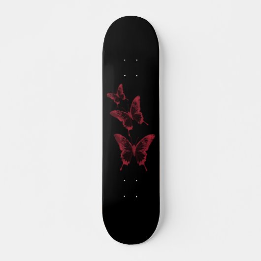 Trendschwarz-rotes Schmetterlingsdeck Skateboard (Vorne)