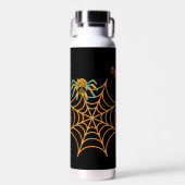 Trendschwarz schöne Spider Web Wasserflasche Trinkflasche (Vorne)