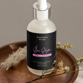 Trendschwarz und rosa 2 OZ Dropper Flaschenetikett