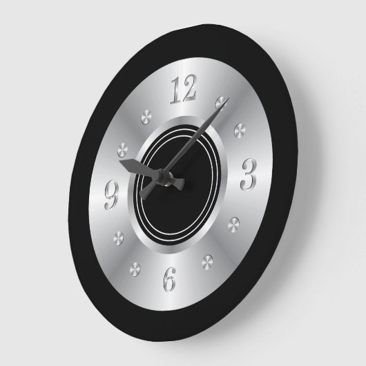 Trendschwarz und silber große wanduhr (Winkel)