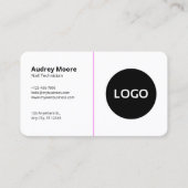 Trendschwarz und weiß als Nageltechniker Visitenkarte (Vorderseite)