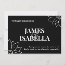 Trendschwarz und weiß Flat Vielen Dank für Ihre Ka