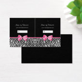 Trendschwarz und weiß Zebra Print Hang Tag (Schreibtisch)