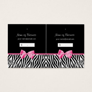 Trendschwarz und weiß Zebra Print Hang Tag