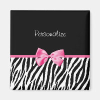 Trendschwarz und weiß Zebra Print rosa Band