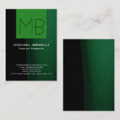 Trendschwarz-waldgrün Muster Visitenkarte (Vorne/Hinten)