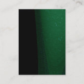 Trendschwarz-waldgrün Muster Visitenkarte (Rückseite)