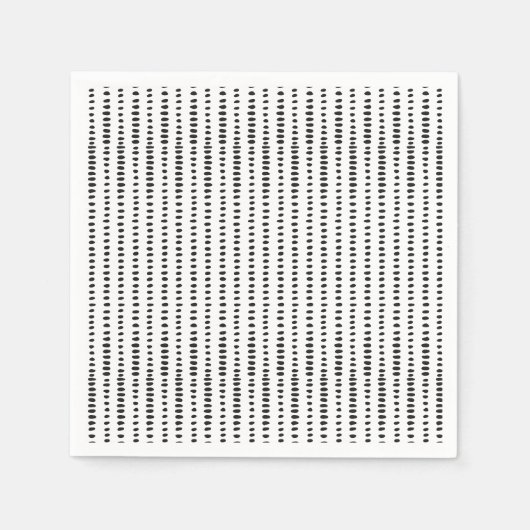 Trendschwarz-weiß Abstraktes Musterpapier Napkin Serviette (Vorderseite)