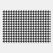 Trendschwarz-weiß-herz Muster Gradient Geschenkpapier Set (Vorderseite 3)