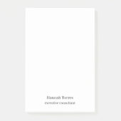 Trendschwarz-weiß Schlicht kreativ Moderne Post-it Klebezettel (Vorderseite)