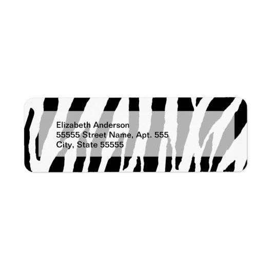 Trendschwarz-weiß Zebramuster (Vorne)