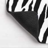 Trendschwarz-weiß Zebramuster Mousepad (Ecke)