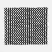 Trendschwarz-weiß Zickzack Muster Fleecedecke (Vorderseite (Horizontal))
