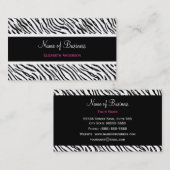 Trendschwarz-weiße Tiger Streifen Rosa Name Visitenkarte (Vorne/Hinten)