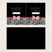 Trendschwarz-weißer Leopard Pink Hang Tag (Vorne & Hinten)