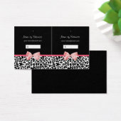 Trendschwarz-weißer Leopard Pink Hang Tag (Schreibtisch)