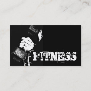 Trendschwarze Fitness Sport Business Card Visitenkarte